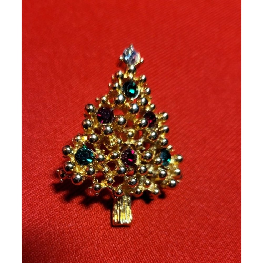 Christmas Tree Pin/ Brooch